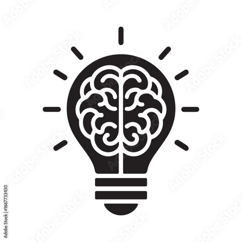 Symbol of smart thinking and innovative business ideas