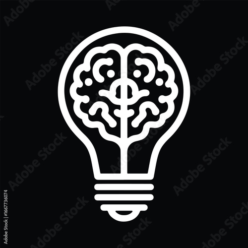 Symbol of smart thinking and innovative business ideas