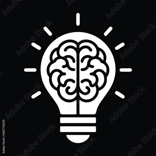 Symbol of smart thinking and innovative business ideas