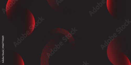 Abstract background of blurred red shapes on dark black suitable for graphic design, Page design inspiration with abstract background.  Dynamic shapes composition. Vector illustration