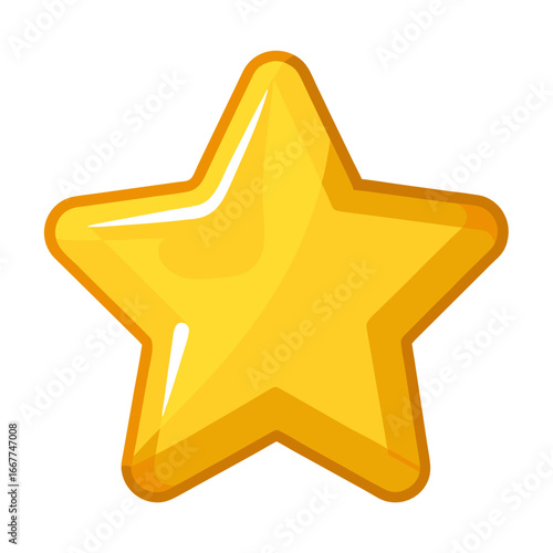 A funny cartoon character vector illustration of a smiley face is full of joy