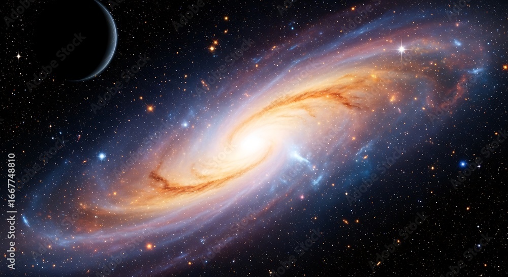 Obraz premium Spiral Galaxy in Deep Space.
