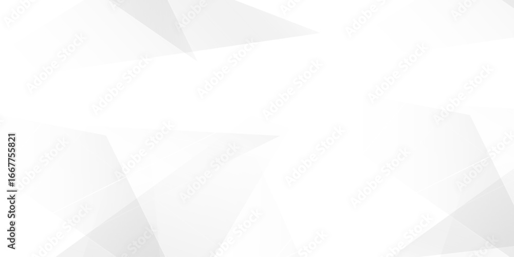 Abstract background with liens and triangles shape on white background. White and grey geometric overlapping rectangle pattern Geometric background soft shadows as patten ..White polygon textured .