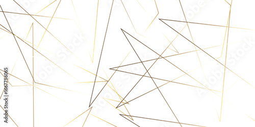 Abstract background with liens and triangles shape on white background. White and golden geometric overlapping rectangle pattern Geometric background soft shadows as patten ..White polygon textured .