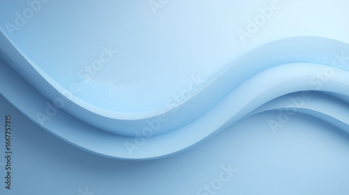 Wallpaper Mural Elegant blue abstract wave: A minimalist design featuring smooth, flowing lines in varying shades of blue, creating a sense of calm and serenity. Perfect for modern and innovative designs. Torontodigital.ca