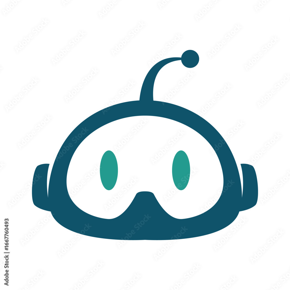 Obraz premium Robot logo icon illustration