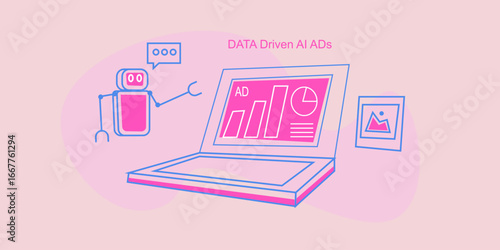 Intelligent AI system evaluates real time advertising analytics and transferring complex data visuals into growth driven business expansion.  