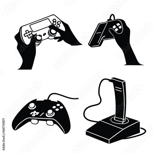 Gaming controllers and joystick video game technology