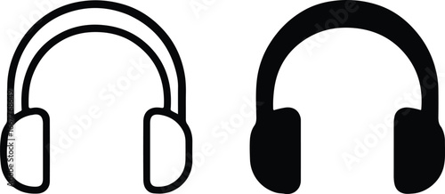 
Collection of Editable Headphones and Audio Icons