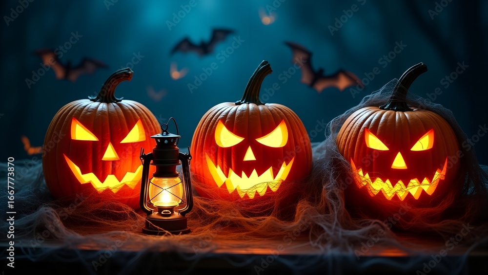 Fototapeta premium office decorate Halloween theme
