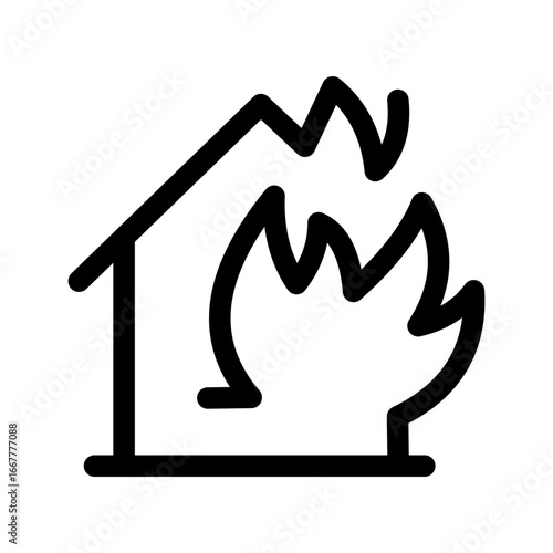 burning house icon
