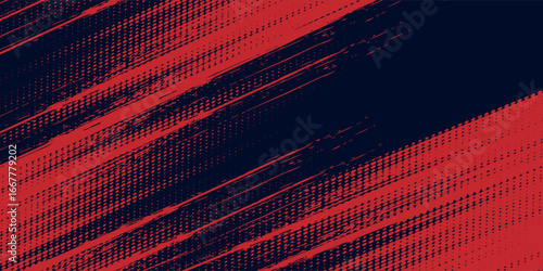 Black and red abstract grunge background with halftone style abstract modern art