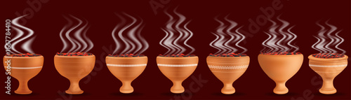 Durga Puja. Sale. Dhunuchi Vector Set