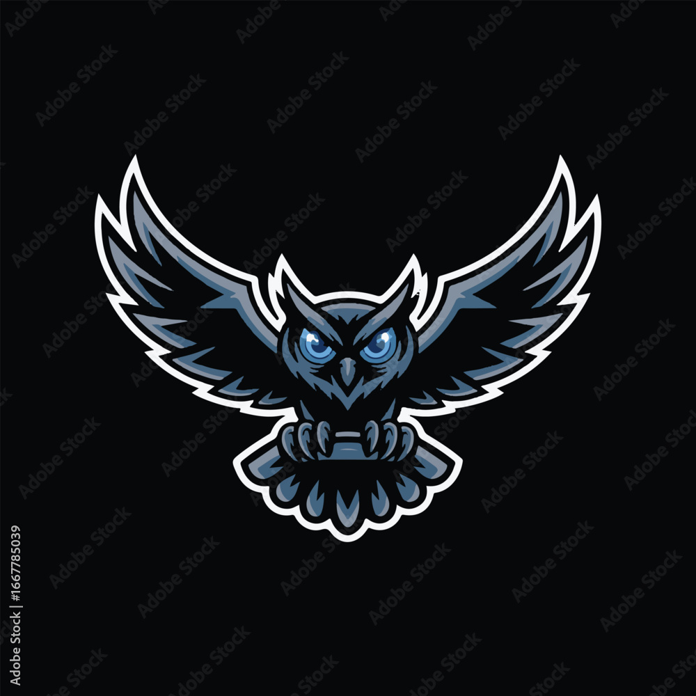 Obraz premium Owl Gaming Logo For T Shirt Design
