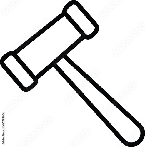 Close-up of a metal reflex hammer with a black handle, commonly used in medical examinations to test reflexes and neurological function.