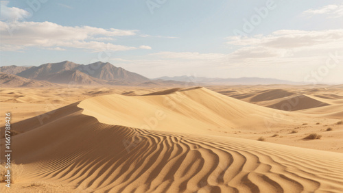 Fototapeta Naklejka Na Ścianę i Meble -  sand dunes in the sahara desert