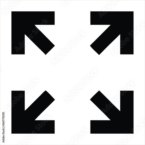 black and white arrows set