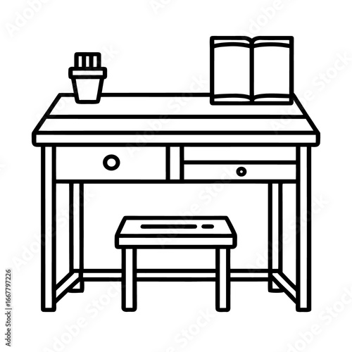 Piano vector illustration of black and white piano isolated on white background