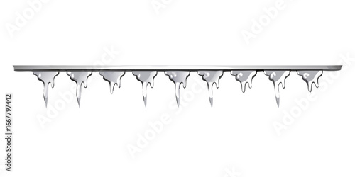 Silver icicle festive divider with ornaments