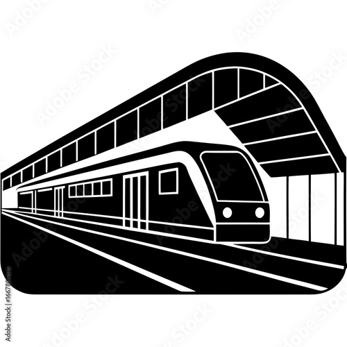 Modern Subway Station with Digital Maps and Automated Ticketing Vector