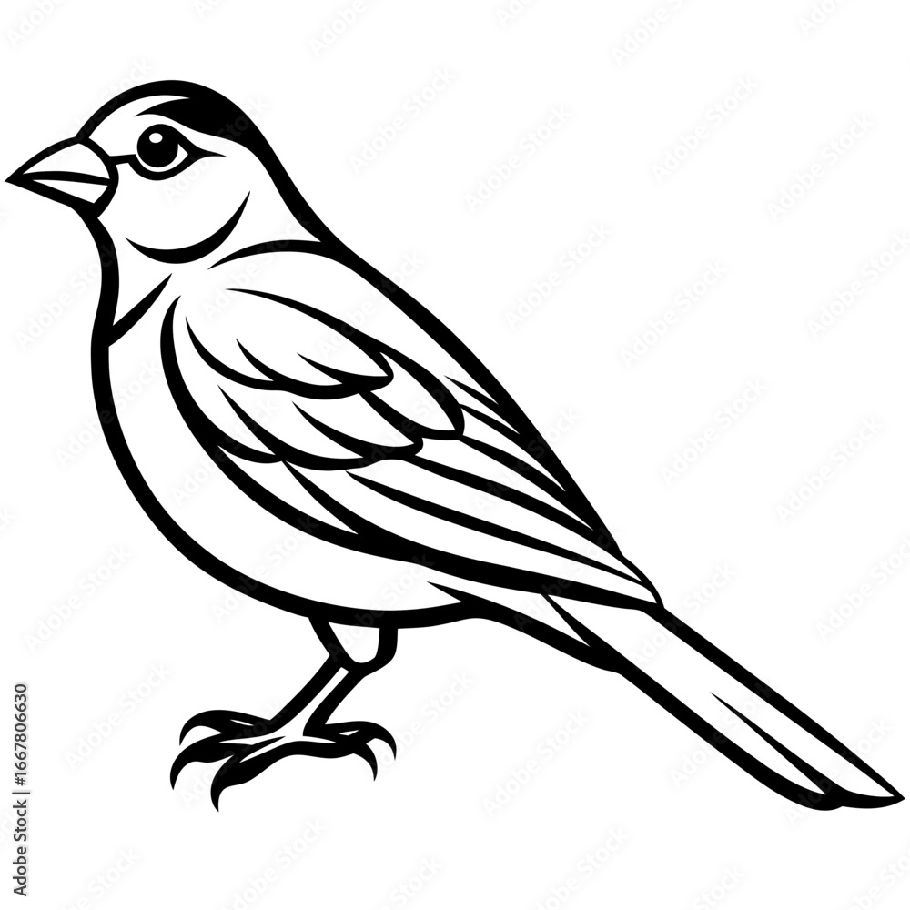 Obraz premium Canary line art vector