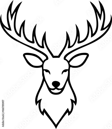 Deer icon with line style perfect for uiux design