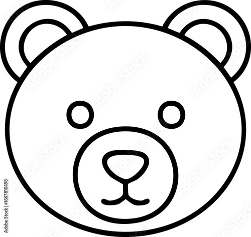 Bear icon with line style perfect for uiux design