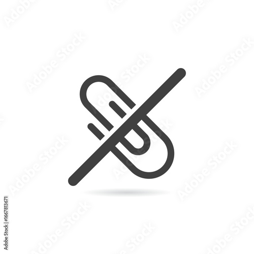 Vector Isolated No Paperclip Icon