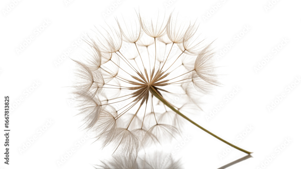 Fototapeta premium Delicate dandelion seed head intricate detail macro photography of nature's fragile beauty