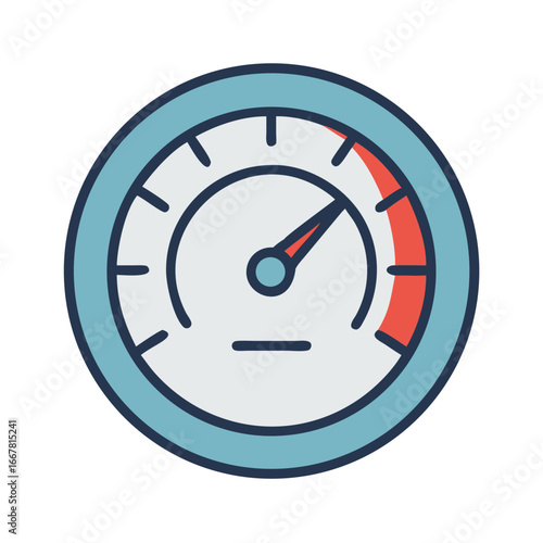 Simple speedometer icon vector illustration for design elements and creative projects usage