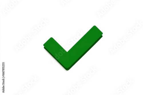 A simple, dark-green checkmark on white