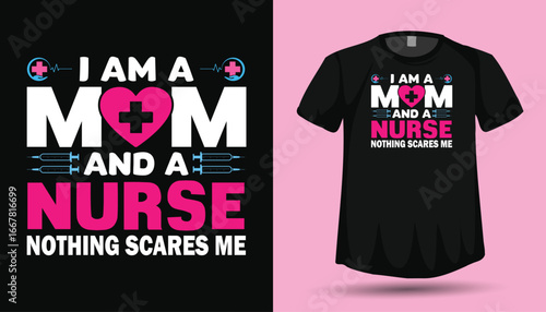 Nurse T‑Shirt Design Vector Graphics

