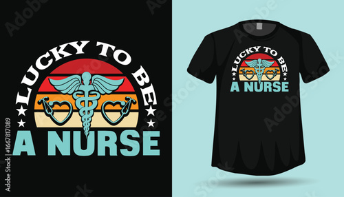 Nurse T‑Shirt Design Vector Graphics

