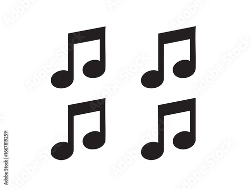 Music note vector: free downloadable musical symbols & icons eps silhouette