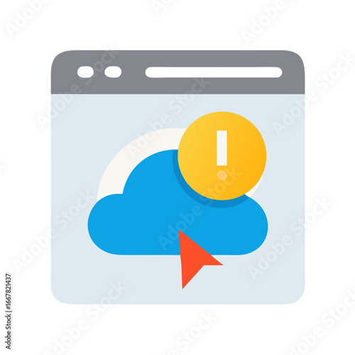 Cloud storage error notification inside browser window indicating possible data loss or synchronization issue