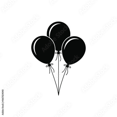 balloons helium floating isolated icon vector illustration designicon vector illustration design