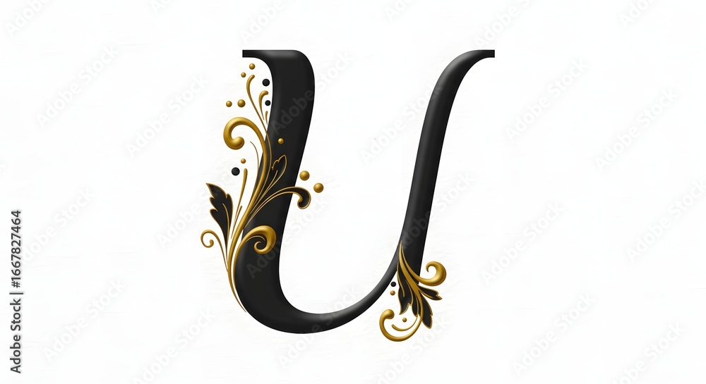 Obraz premium letter U