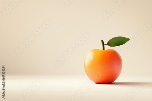 Fruit Orange clean and professional composition, copy space, background color white, minimalism, stock vector