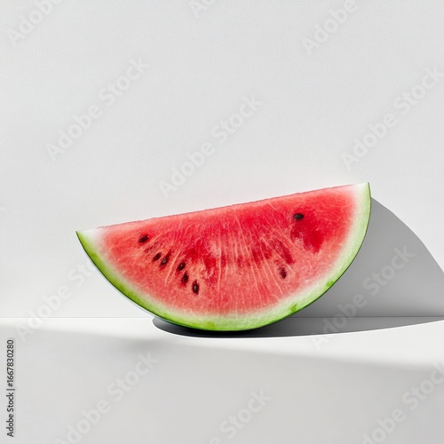 Fruit Watermelon clean and professional composition, copy space, background color white, minimalism, stock