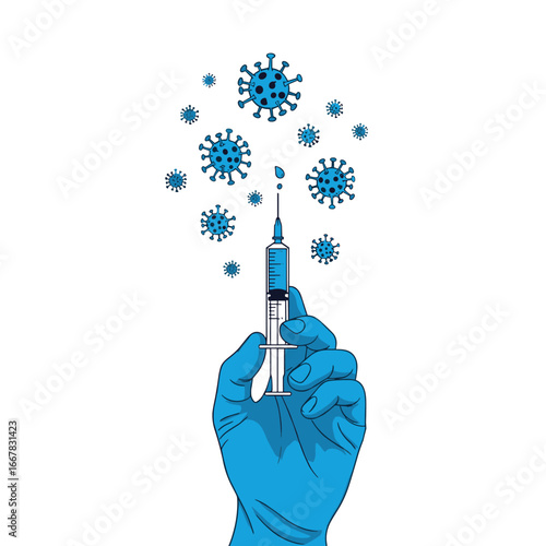 Scientific Breakthrough Vaccine Injection Against Viral Outbreak Pandemic Threat Protection