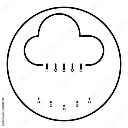 cloud computing data transfer ouline animated icon