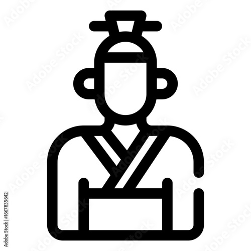 icon cultural tourism with style outline