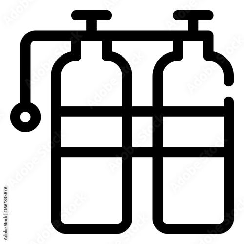 icon oxigen with style outline