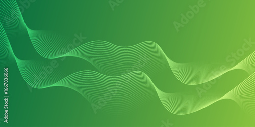 Abstract green background with smooth flowing lines. Eps10