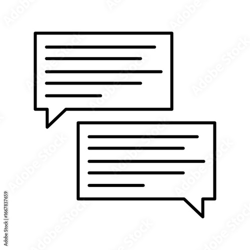 speech buble chat animated outline icon