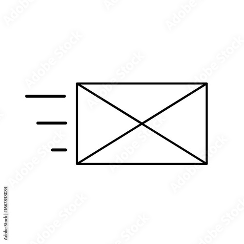 email send message communication outline animated icon