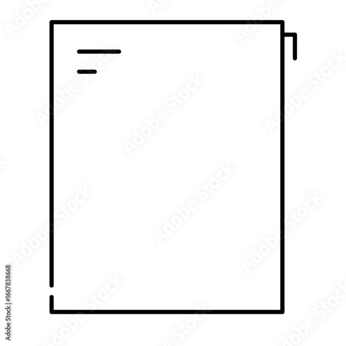 stacked paper documen animated outline icon 