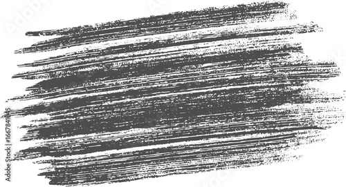 Abstract grey brush strokes with a textured appearance on a white background.