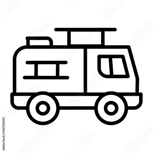 Fire Truck icon  or logo isolated sign symbol vector illustration - high quality black style vector icons