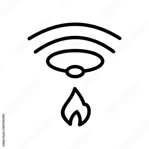 Fire Alarm icon  or logo isolated sign symbol vector illustration - high quality black style vector icons